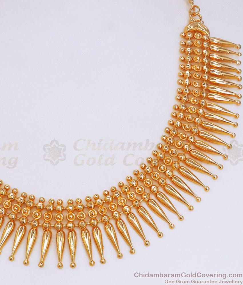 Buy One Gram Gold Necklace Mullaipoo Bridal Collections Shop Online NCKN3080