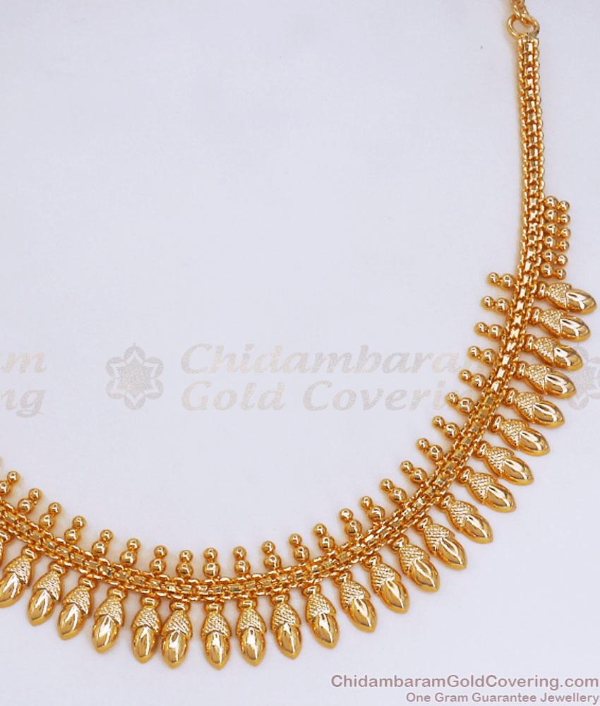 Traditional Kerala Gold Plated Necklace Floral Bridal Collections Shop Online NCKN3081