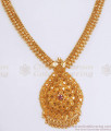 Single Ruby Stone Gold Imitation Necklace Collections Shop Online NCKN3082