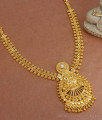 Traditional Lakshmi Gold Necklace White Stone Designs NCKN3084