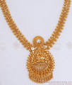 Traditional Lakshmi Gold Necklace White Stone Designs NCKN3084