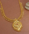 One Gram Gold Necklace Mullaipoo Kerala Bridal Ruby Stone Collections NCKN3085