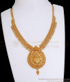 Handmade 3D Peacock Dollar Gold Necklace Bridal Collections NCKN3088