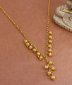 Simple Golden Beads 1 Gram Gold Necklace Designs NCKN3090