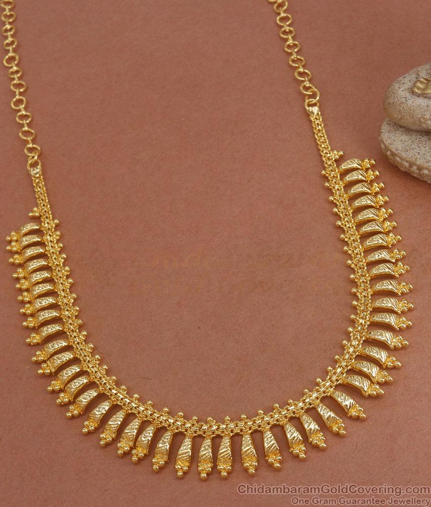 Real Gold Tone Necklace Kerala Designer Pattern Shop Online NCKN3107