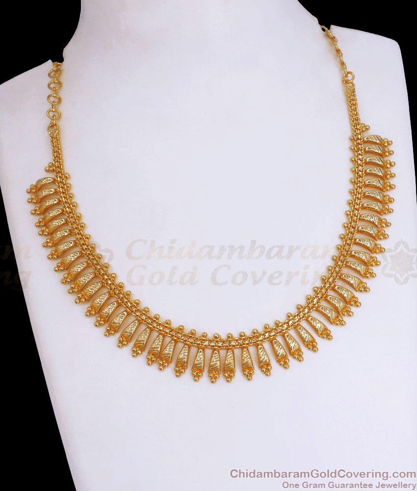 Real Gold Tone Necklace Kerala Designer Pattern Shop Online NCKN3107
