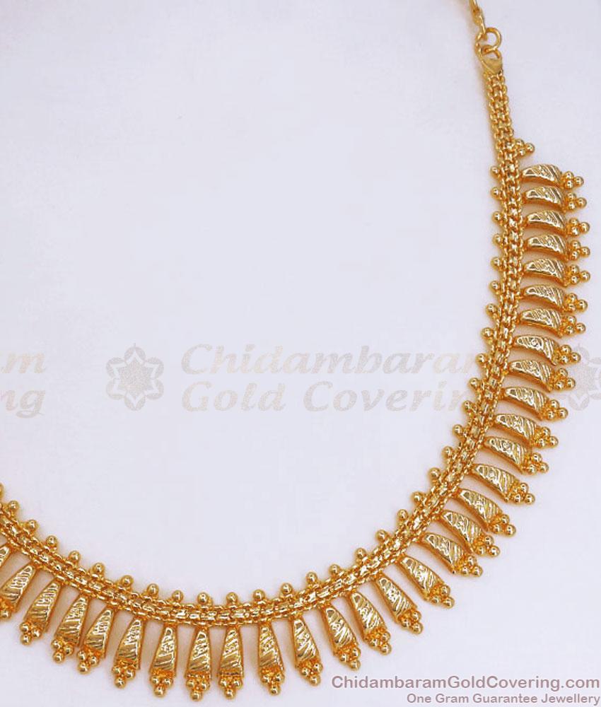 Real Gold Tone Necklace Kerala Designer Pattern Shop Online NCKN3107