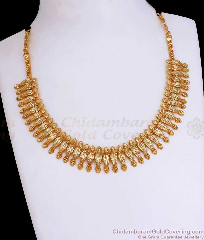 Latest Big Leaf Gold Kerala Necklace Designs Shop Online NCKN3108