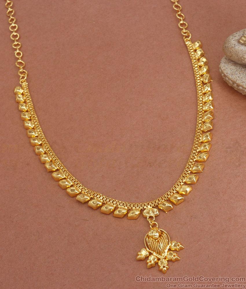 Calcutta Gold Tone Necklace Floral Design Close Neck Collections NCKN3109