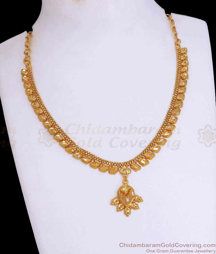 Calcutta Gold Tone Necklace Floral Design Close Neck Collections NCKN3109