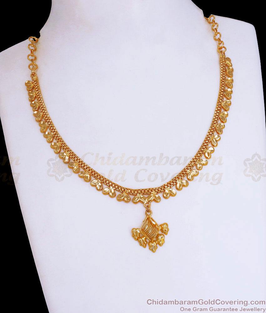 Unique 1 Gram Gold Necklace Calcutta Pattern Shop Online NCKN3111