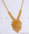 One Gram Gold Necklace Lakshmi Design Pin Type Earring Combo Bridal Wear NCKN3119