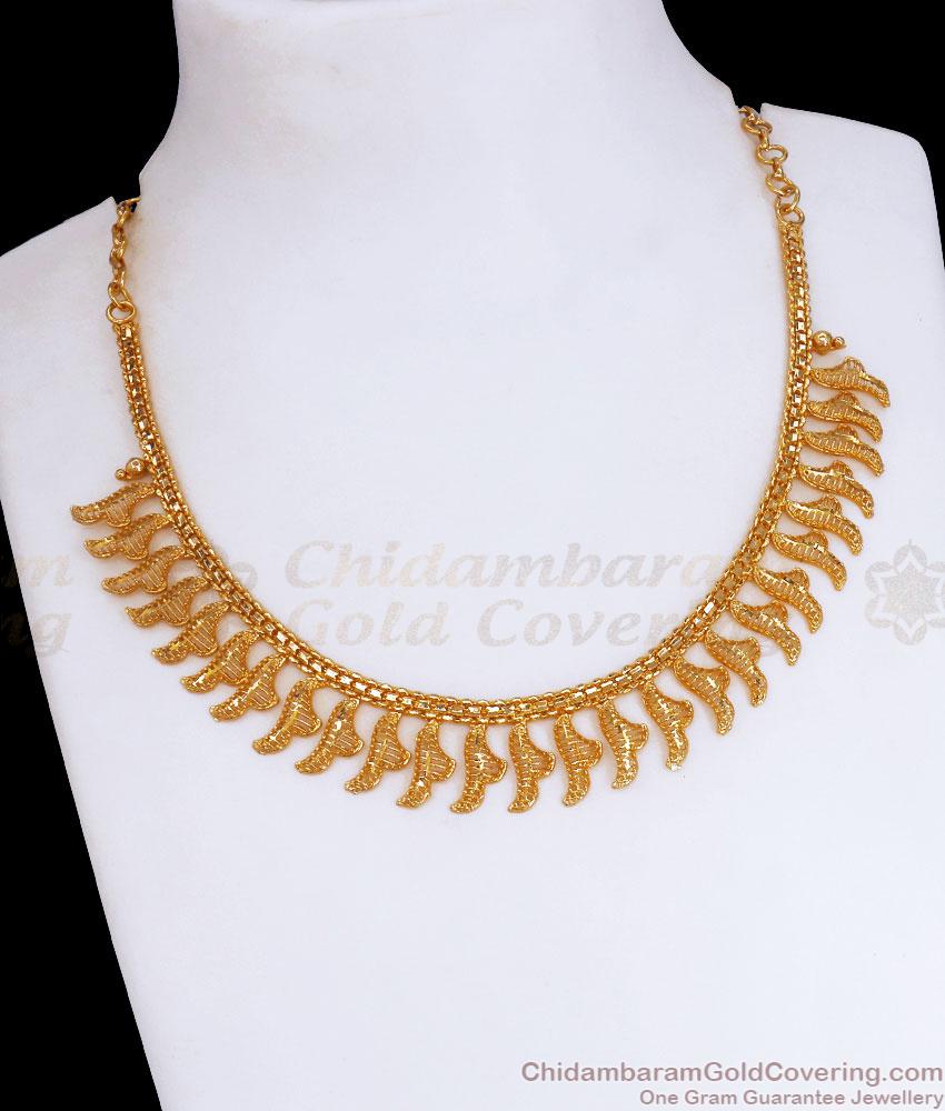 Stylish Close Neck Gold Imitation Necklace Party Wear Collections NCKN3122