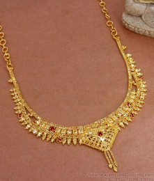 Vintage Look Ruby White Stone Gold Kolkata Necklace Jewelry Collections NCKN3123 Vintage Look Ruby White Stone Gold Kolkata Necklace Jewelry Collections NCKN3123