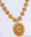 Beautiful Floral Gold Imitation Necklace Perfect Reception Wear NCKN3125