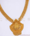 Latest Gold Plated Necklace Net Pattern Kerala Bridal Collections NCKN3126