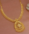 Real Gold Pattern Necklace White Stone Kerala Jewelry Collections NCKN3127
