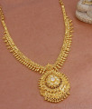 White Stone Mullaipoo Gold Necklace Designs Womens Bridal Jewelry NCKN3129