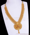 Handmade Mullai Arumbu Gold Plated Necklace Ruby Stone Bridal Collections NCKN3130