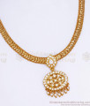 Stylish Close Neck Impon Attigai 5 Metal Necklace Designs NCKN3144