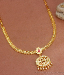 Pure Impon Panchaloha Necklace White Ruby Stone Floral Designs NCKN3145 Pure Impon Panchaloha Necklace White Ruby Stone Floral Designs NCKN3145