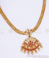 Bridal Impon Panchaloha Necklace Ruby White Gati Stone Jewelry NCKN3148