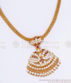 Grand Look 5 Metal Impon Necklace Big Swan Design Bridal Attigai Collections NCKN3149