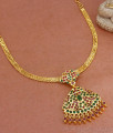 Traditional Ruby Green Stone Impon Necklace Womens Bridal Collections NCKN3150