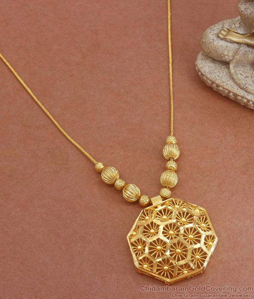 New Arrival Gold Plated Necklace Plain Designs Function Wear NCKN3151