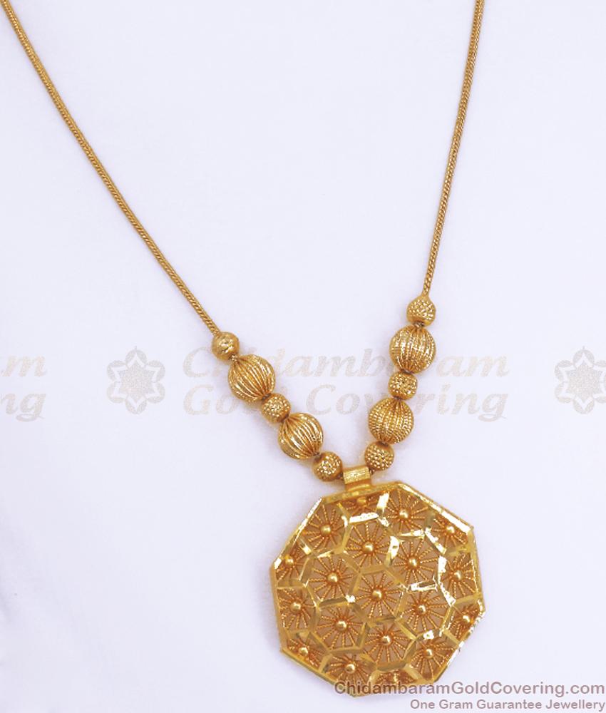 New Arrival Gold Plated Necklace Plain Designs Function Wear NCKN3151