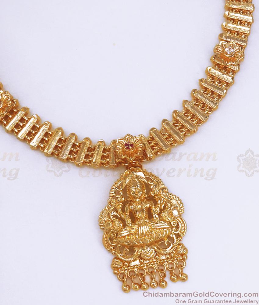 Buy One Gram Gold Lakshmi Necklace Latest Bridal Collections NCKN3154