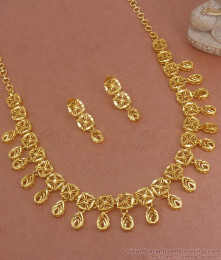 Two Gram Gold Arabian Necklace Earring Combo Set Shop Online NCKN3155 Two Gram Gold Arabian Necklace Earring Combo Set Shop Online NCKN3155