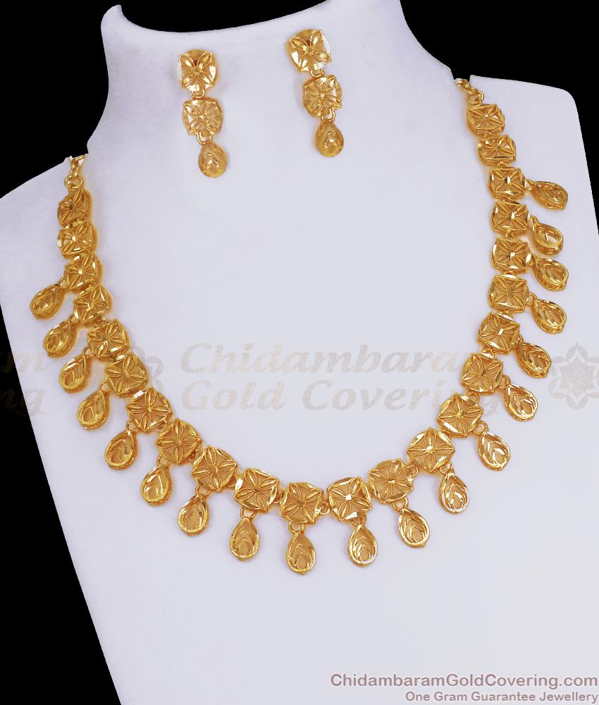 Two Gram Gold Arabian Necklace Earring Combo Set Shop Online NCKN3155