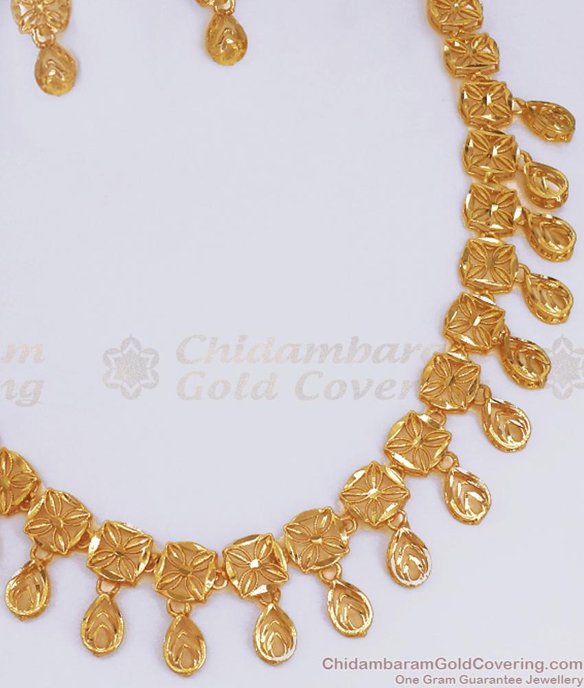 Two Gram Gold Arabian Necklace Earring Combo Set Shop Online NCKN3155