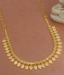 1 Gram Gold Necklace Leaf Designs Festive Collections Shop Online NCKN3159 1 Gram Gold Necklace Leaf Designs Festive Collections Shop Online NCKN3159