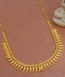 New Model Gold Plated Necklace Kerala Bridal Mullai Collections NCKN3162