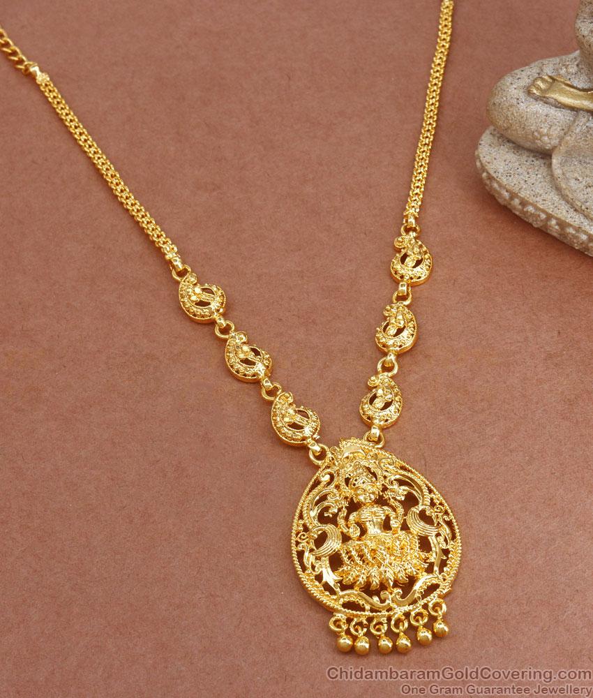 Plain Lakshmi Dollar Gold Imitation Necklace Collections Shop Online NCKN3167