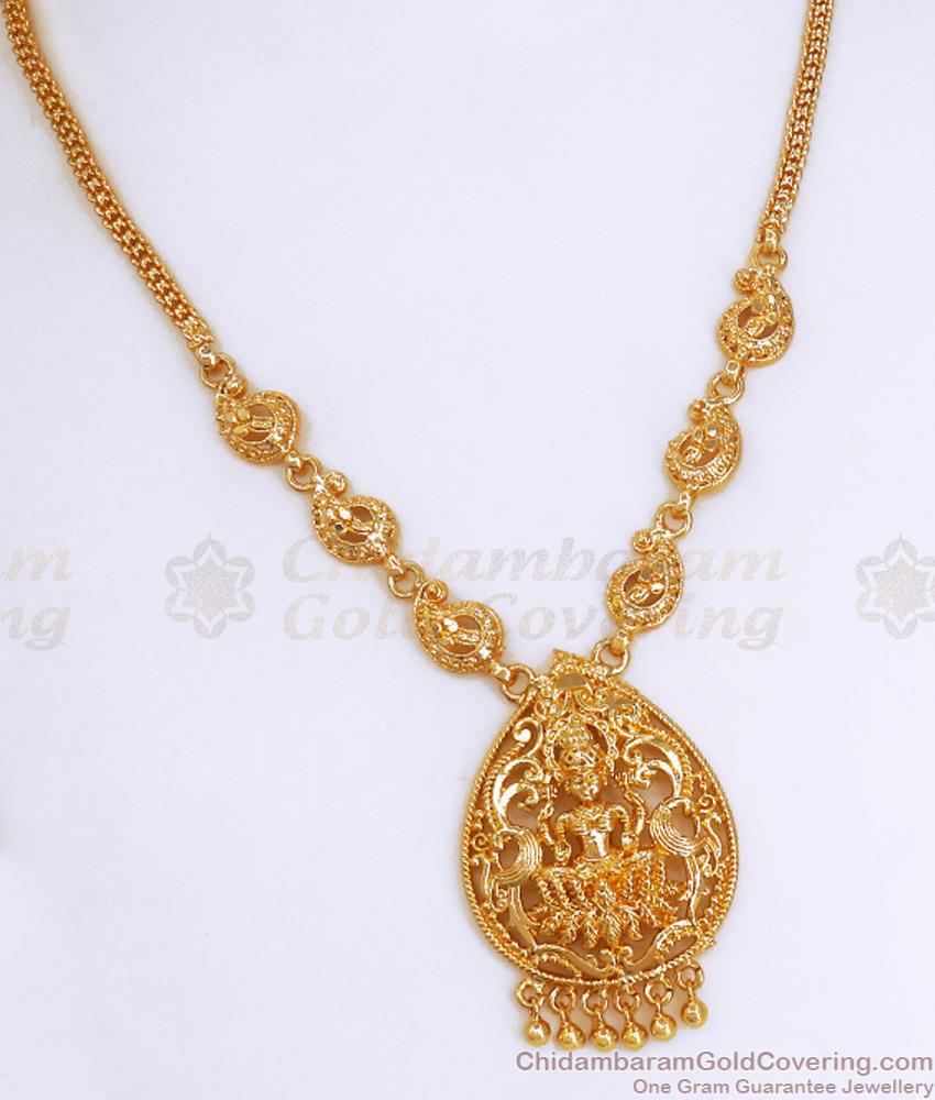 Plain Lakshmi Dollar Gold Imitation Necklace Collections Shop Online NCKN3167