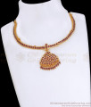 Full Ruby Stone Impon Attigai Bridal Necklace Designs NCKN3170