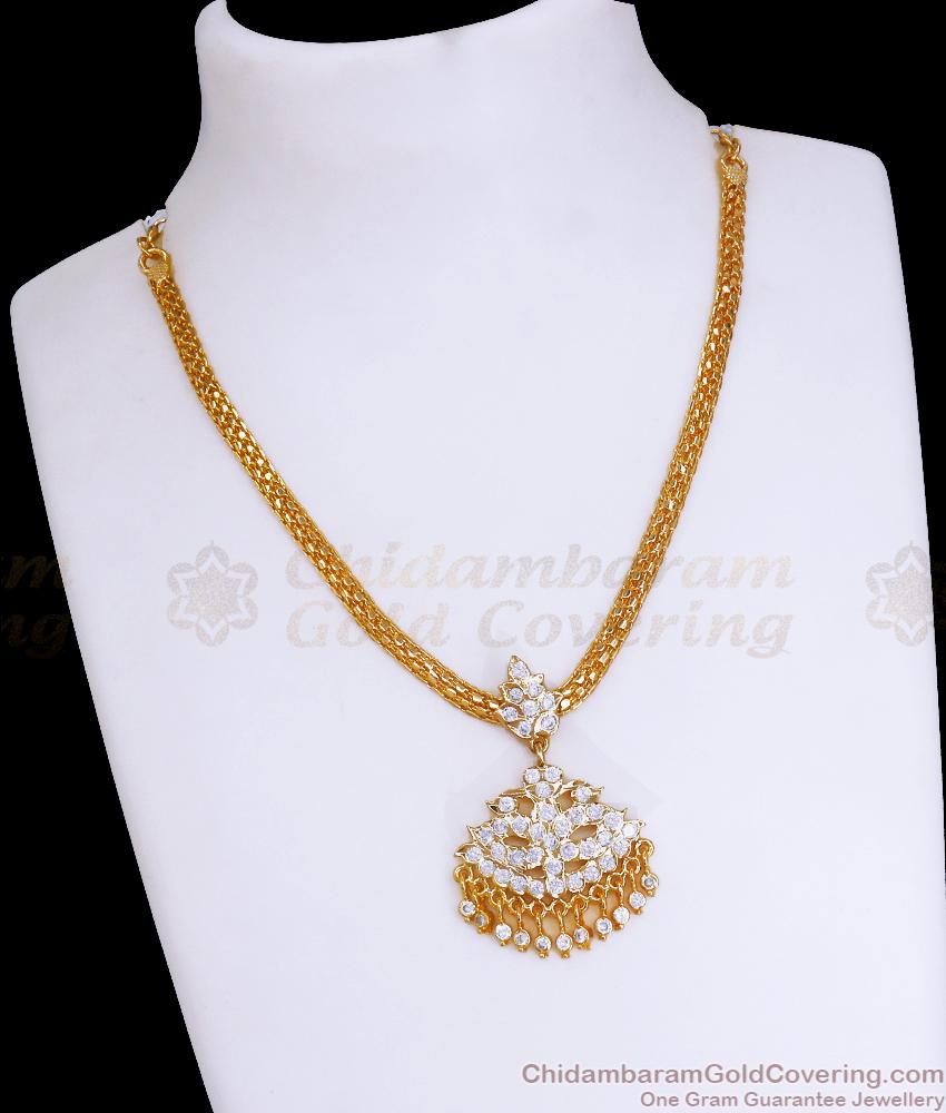 Double Swan Impon Necklace White Gati Stone Collections NCKN3175
