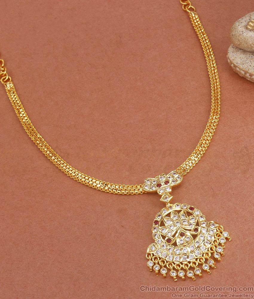 Latest Impon Attigai Collections Gati Stone Bridal Jewelry NCKN3178