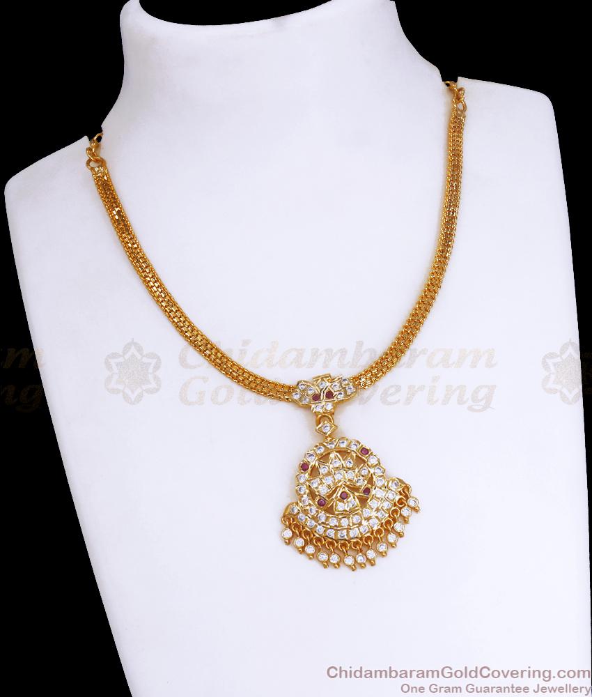 Latest Impon Attigai Collections Gati Stone Bridal Jewelry NCKN3178