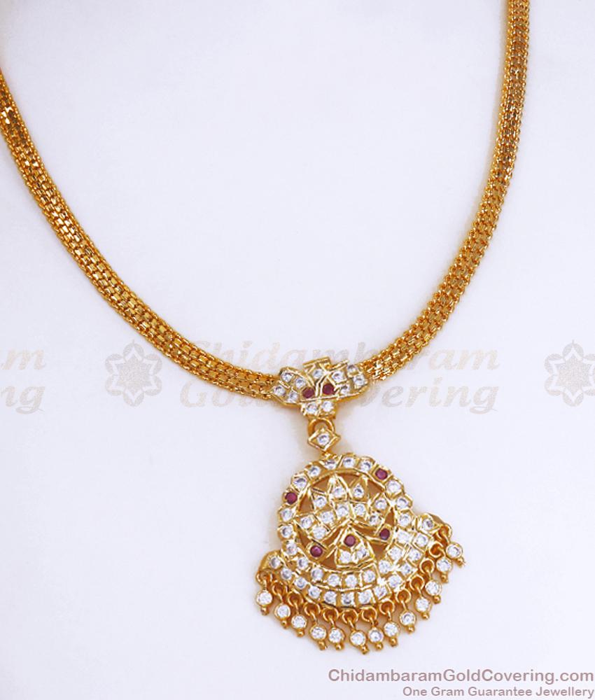 Latest Impon Attigai Collections Gati Stone Bridal Jewelry NCKN3178