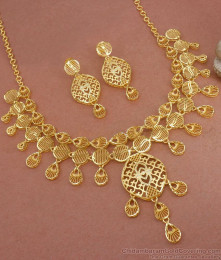 Handcrafted Full Neck 2 Gram Gold Necklace Bridal Arabian Choker Collections NCKN3181 Handcrafted Full Neck 2 Gram Gold Necklace Bridal Arabian Choker Collections NCKN3181