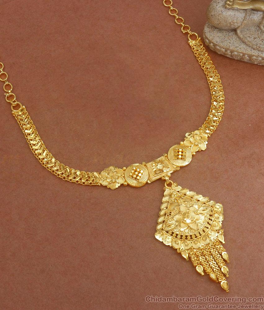 Latest Bridal Forming Gold Necklace Designs Shop Online NCKN3183