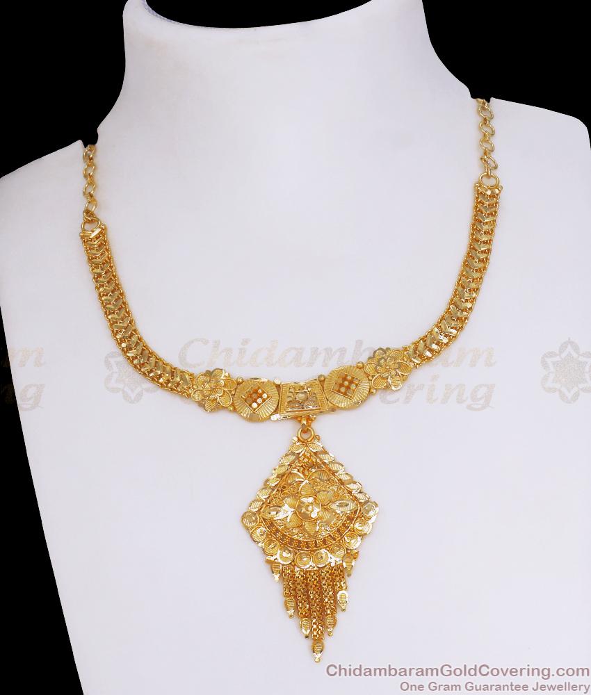 Latest Bridal Forming Gold Necklace Designs Shop Online NCKN3183