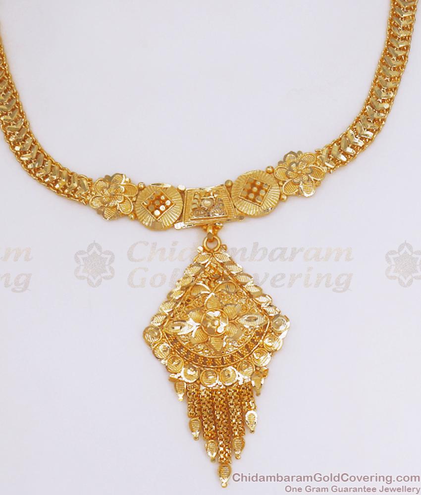 Latest Bridal Forming Gold Necklace Designs Shop Online NCKN3183