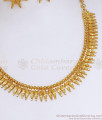 Mullaipoo Two Gram Kerala Gold Necklace Earrings Combo Bridal Set NCKN3188