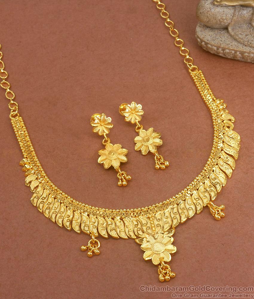 Latest Bridal 2 Gram Gold Choker Necklace Collections Shop Online NCKN3189