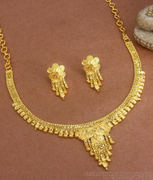Calcutta Bridal Choker Forming Necklace Earrings Combo Set NCKN3190 Calcutta Bridal Choker Forming Necklace Earrings Combo Set NCKN3190